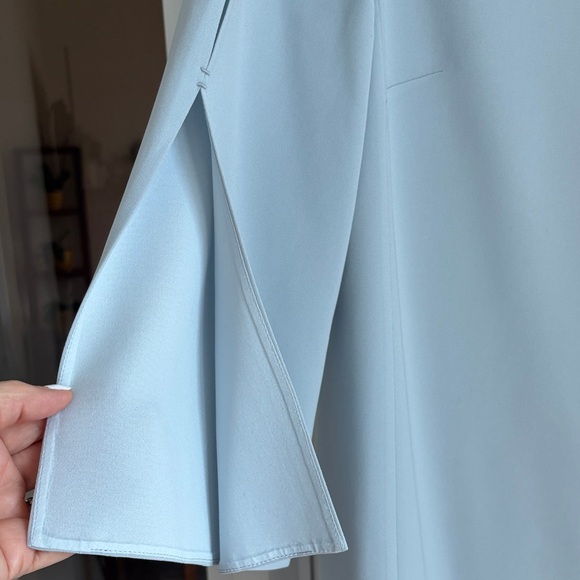 Lafayette 148 New York Light Blue Long Sleeve Dress - Picture 4 of 6